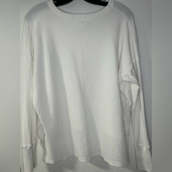 Aerie Waffle Knit White Sweater Size Small - Picture 4 of 6